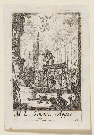 Der Apostel Simon (Simonis Appos.) von Jacques Callot
