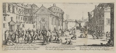 Krankenhaus, Blatt 15 der Folge "Grauen des Krieges" von Jacques Callot