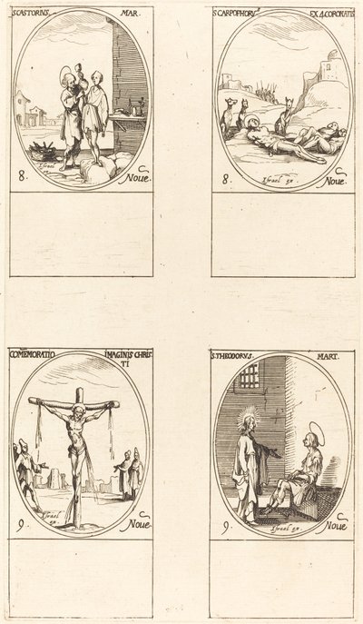St. Castorius, St. Carpophorus & Die Vier Gekrönten Märtyrer, Gedenken an das Bild von Jacques Callot