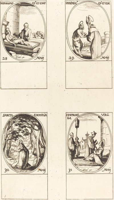 St. Germanus von Paris; St. Maximinus; St. Emmelia; St. Petronilla von Jacques Callot