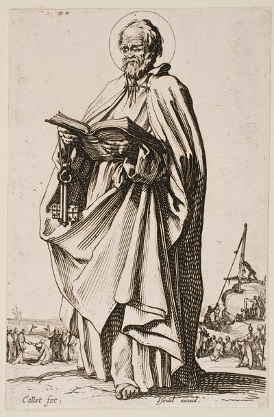 St. Peter, aus der Serie „Die großen Apostel“ von Jacques Callot