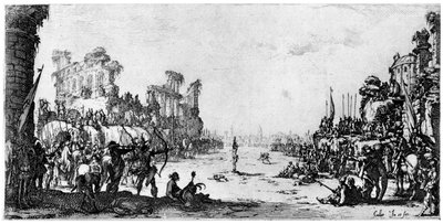 St. Sebastian, um 1605-1630 von Jacques Callot
