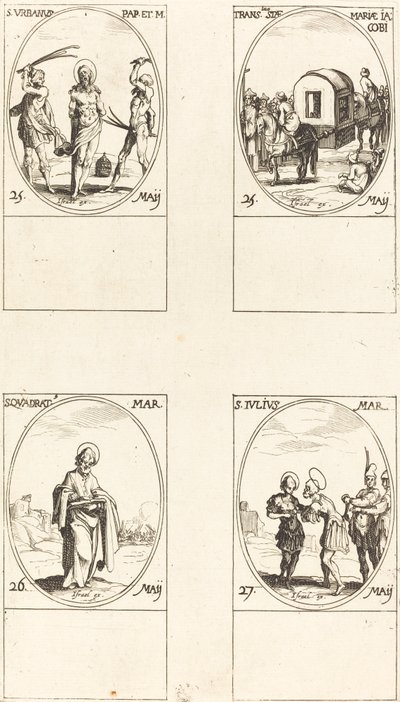 St. Urban, Die Überführung von St. Maria von James, St. Quadrat, St. Julius von Jacques Callot