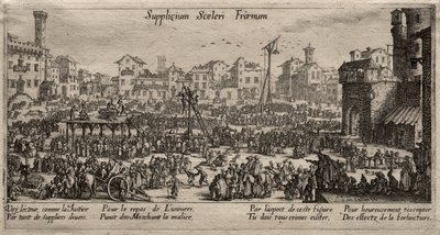 Supplicium sceleri Fraenum (Die Bestrafungen) von Jacques Callot
