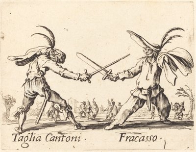 Taglia Cantoni und Fracasso von Jacques Callot