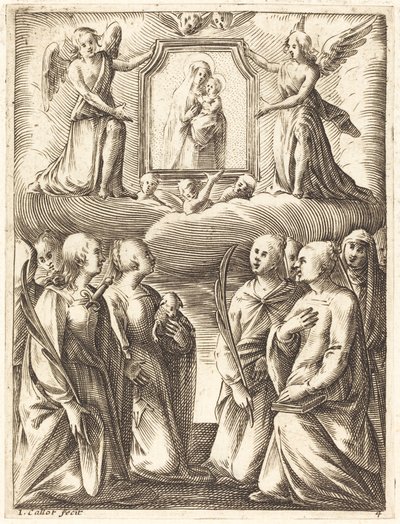 Die Anbetung der Jungfrau und des Kindes von Jacques Callot