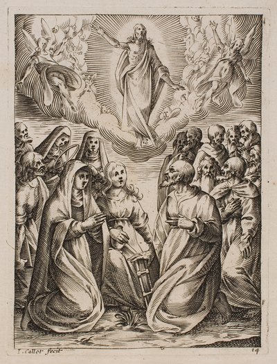 Die Himmelfahrt Jesu, aus der Serie „Bilder aus Rom“ von Jacques Callot