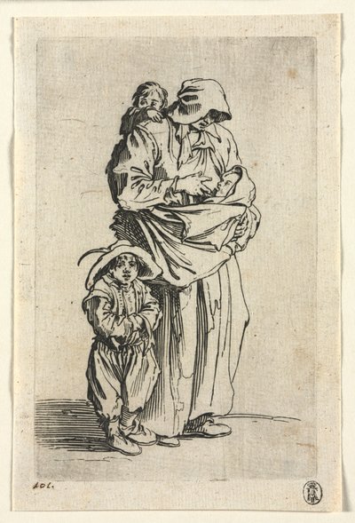 Die Bettler: Eine Mutter und ihre drei Kinder, um 1623 von Jacques Callot
