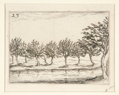 Die Säulen am Rand des Wassers - Nr. 23 aus der Serie von Jacques Callot