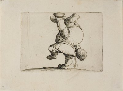 Der Trinker von hinten gesehen, aus Varie Figure Gobbi von Jacques Callot
