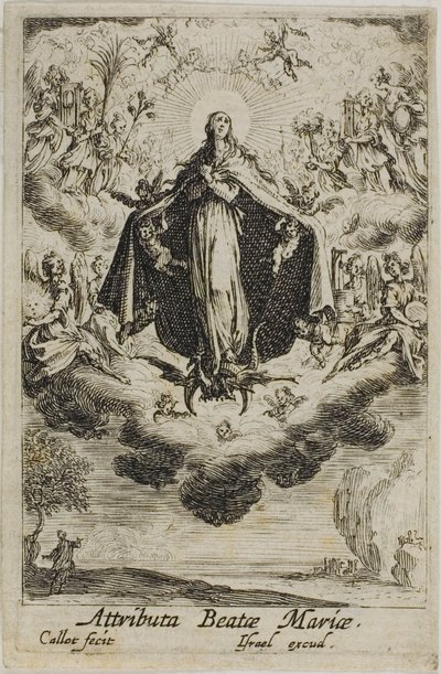 Die Verherrlichung der Jungfrau, aus Das Leben der Jungfrau von Jacques Callot