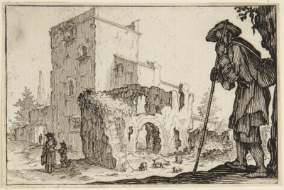 Der Hirte und die Ruinen von Jacques Callot