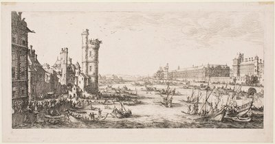 Die großen Ansichten von Paris: Blick auf den Louvre von Jacques Callot