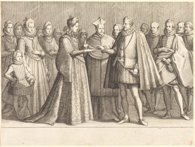 Die Hochzeit von Ferdinando und Christine von Lothringen von Jacques Callot