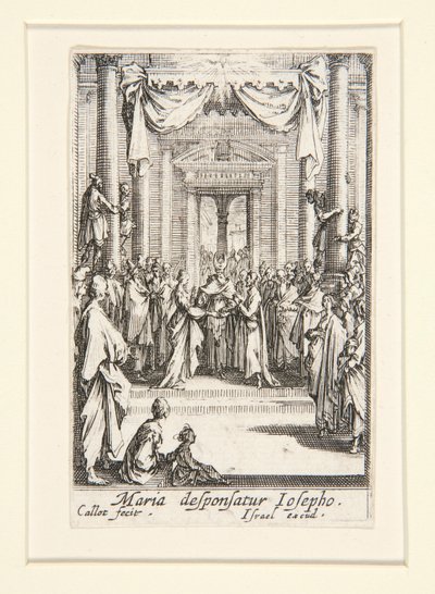 Die Hochzeit der Jungfrau, Nr. 4 aus Das Leben der Jungfrau von Jacques Callot