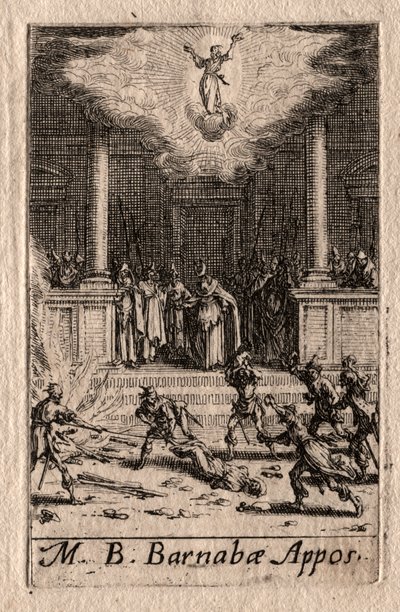 Das Martyrium der Apostel: St. Barnabas von Jacques Callot
