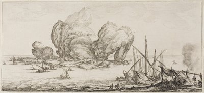 Die Seeschlacht, aus Verschiedenen Szenen in Florenz von Jacques Callot