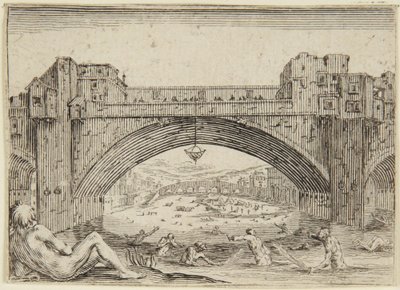 Die Ponte-Vecchio, Florenz von Jacques Callot