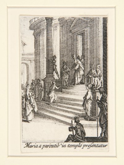 Die Darstellung der Jungfrau, Nr. 3 aus Das Leben der Jungfrau von Jacques Callot