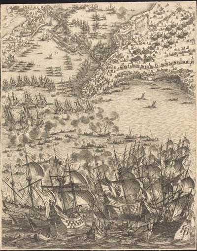 Die Belagerung von La Rochelle [Platte 11 von 16; Set umfasst 1952.8.97-112] von Jacques Callot