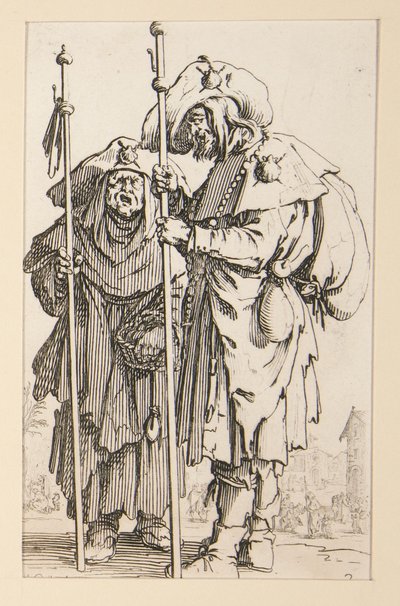 Zwei Pilger, aus „Die Bettler“ (Die beiden Pilger) von Jacques Callot