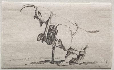 Verschiedene bucklige Figuren von Iacopo Callot (Krüppel mit Kapuze) von Jacques Callot
