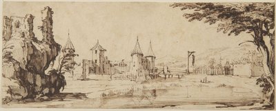 Ansicht des Schlosses von Jacques Callot