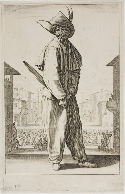 Zanni, aus Drei italienische Komödianten von Jacques Callot