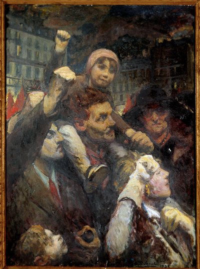 Volksfront: Volksdemonstration in Paris 1938 von Jacques Emile Blanche