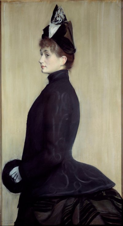 Porträt von Madame Wallet Pastellgemälde von Jacques Emile Blanche (1861-1942) 1887 Paris, Musée d