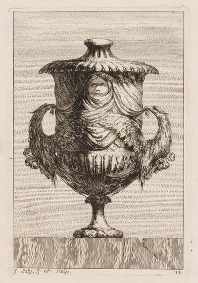 Suite von Vasen: Platte 12, 1746 von Jacques Francois Joseph Saly
