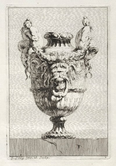 Suite von Vasen: Platte 1, 1746 von Jacques Francois Joseph Saly