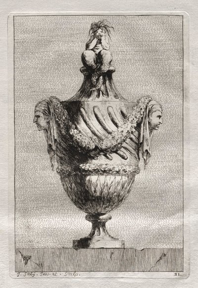 Suite von Vasen: Platte 21, 1746 von Jacques Francois Joseph Saly