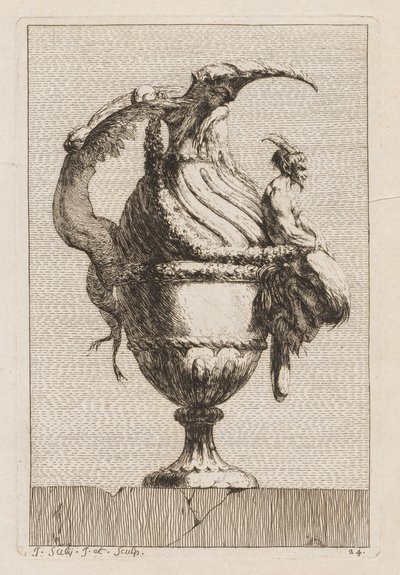 Suite von Vasen: Platte 24, 1746 von Jacques Francois Joseph Saly