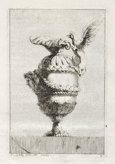 Suite von Vasen: Platte 3, 1746 von Jacques Francois Joseph Saly