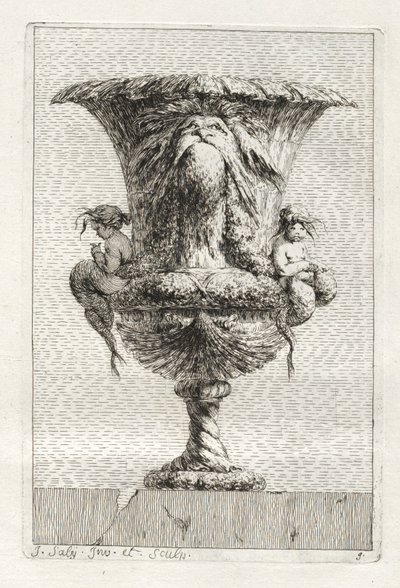 Suite von Vasen: Platte 9, 1746 von Jacques Francois Joseph Saly