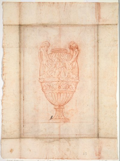 Vasendesign für Vasenserie: Platte 27 von Jacques Francois Joseph Saly