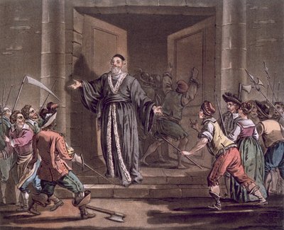 Mathieu Mole (1584-1656) von den Menschen angesprochen, graviert von Jean Baptiste Morret, 1792 von Jacques Francois Joseph Swebach