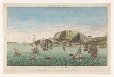 Ansicht des Kaps der Guten Hoffnung in Südafrika von Jacques Gabriel Huquier