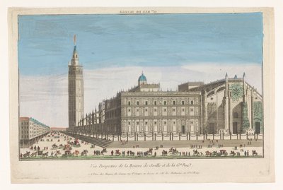 Ansicht der Kathedrale von Sevilla von Jacques Gabriel Huquier
