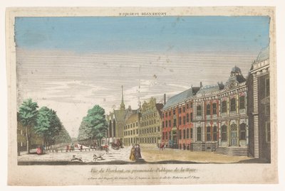 Ansicht des Lange Voorhout in Den Haag von Jacques Gabriel Huquier