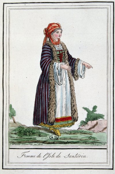 Frau von der Insel Santorini von Jacques Grasset de Saint Sauveur