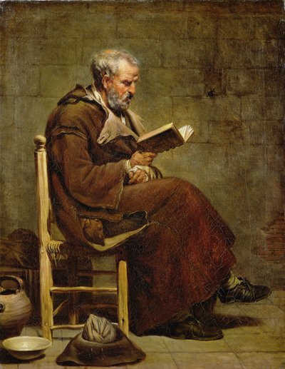 Ein sitzender alter Mann liest, vor 1797 von Jacques Henri Sablet