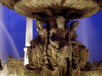 Brunnen auf der Place de la Concorde in Paris. von Jacques Ignace Hittorff