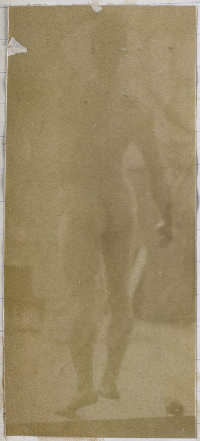 Studie eines männlichen Aktmodells, aufrecht stehend und von hinten gesehen, im Atelier von Jacques de Lalaing von Jacques Lalaing (attributed to)