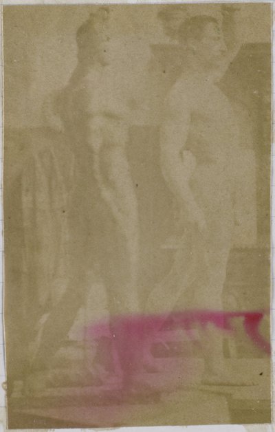 Studie eines männlichen Aktmodells, aufrecht stehend und von der Seite gesehen, im Atelier von Jacques de Lalaing von Jacques Lalaing (attributed to)