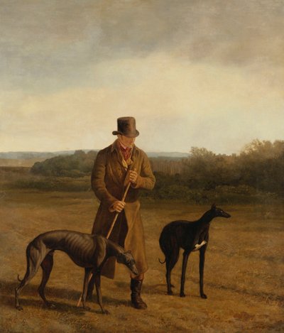 Porträt von Lord Rivers mit zwei Windhunden, ca. 1825 von Jacques Laurent Agasse