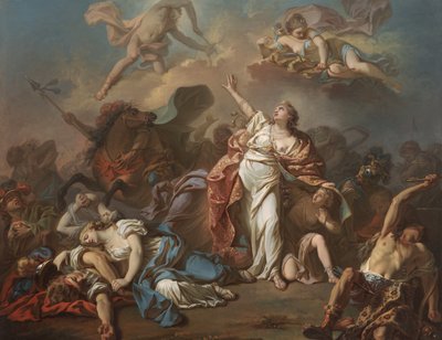 Apollo und Diana greifen die Kinder der Niobe an von Jacques Louis David