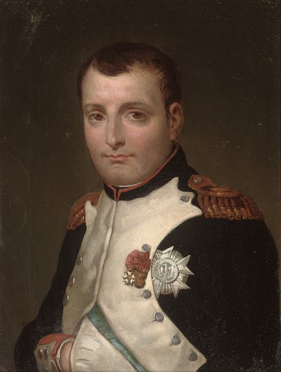 Detail von Napoleon in seinem Arbeitszimmer im Tuilerienpalast von Jacques Louis David