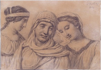 Drie vrouwen von Jacques Louis David